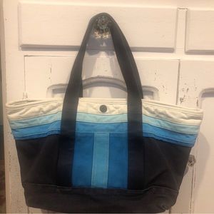 Tory Burch Logo T Canvas Tote Bag